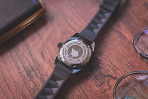 Proxima Black 65 PX01 Silver Dial