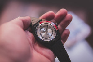 Proxima Black 65 PX01 Silver Dial